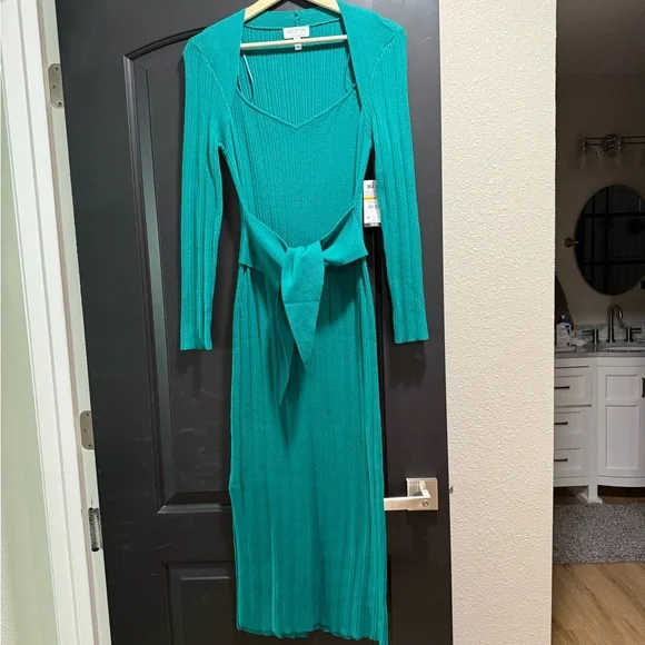 Sofia by Sofia Vergara Teal Long Sleeve Dress - Picture 4 of 8